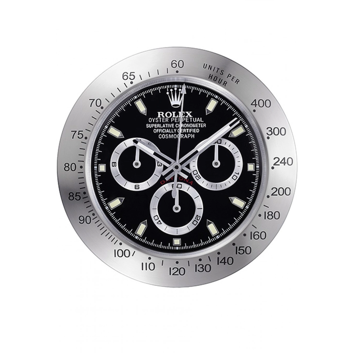 Aaa replica watch Cosmograph Rolex Clock Daytona Wall 621909 Silver-Black 0626